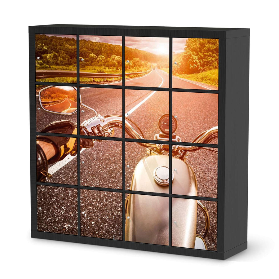 Selbstklebende Folie Easy Rider - IKEA Expedit Regal 16 Türen - schwarz