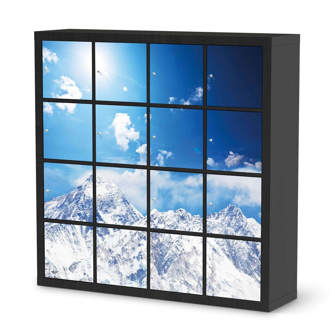 Selbstklebende Folie Everest - IKEA Expedit Regal 16 Türen - schwarz