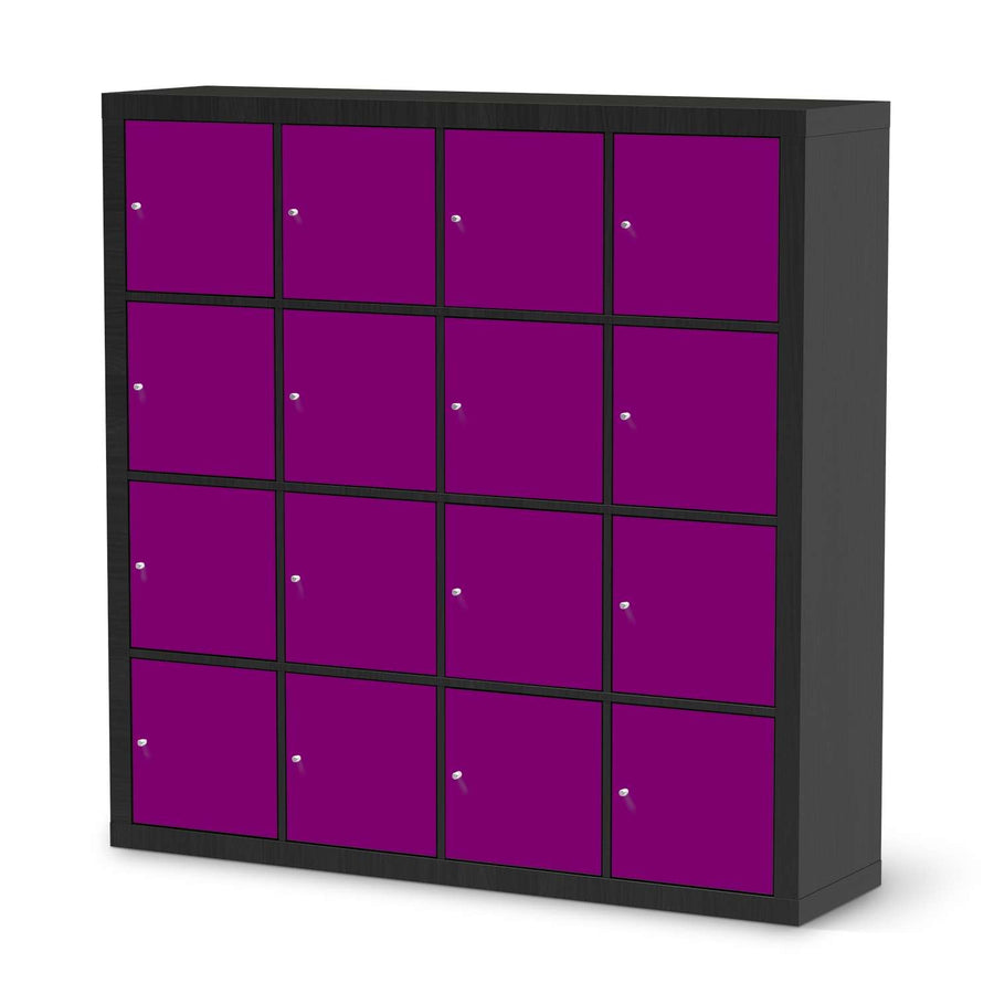 Selbstklebende Folie Flieder Dark - IKEA Expedit Regal 16 Türen - schwarz