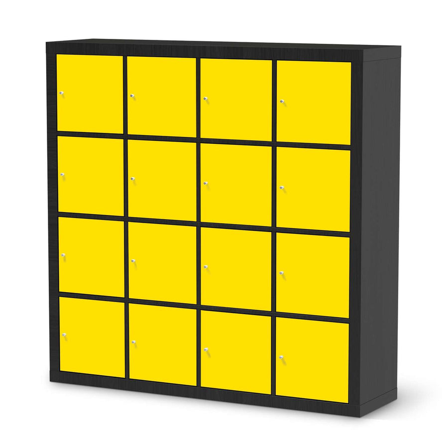 Selbstklebende Folie Gelb Dark - IKEA Expedit Regal 16 Türen - schwarz