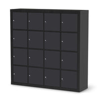 Selbstklebende Folie Grau Dark - IKEA Expedit Regal 16 Türen - schwarz