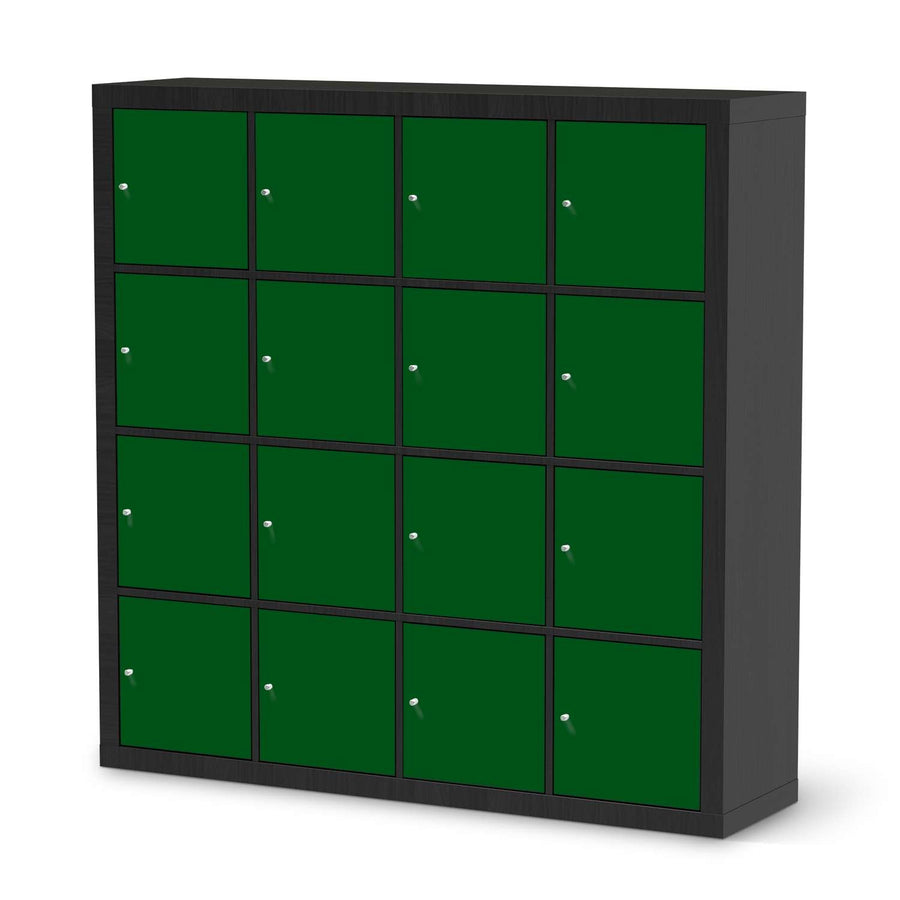 Selbstklebende Folie Grün Dark - IKEA Expedit Regal 16 Türen - schwarz