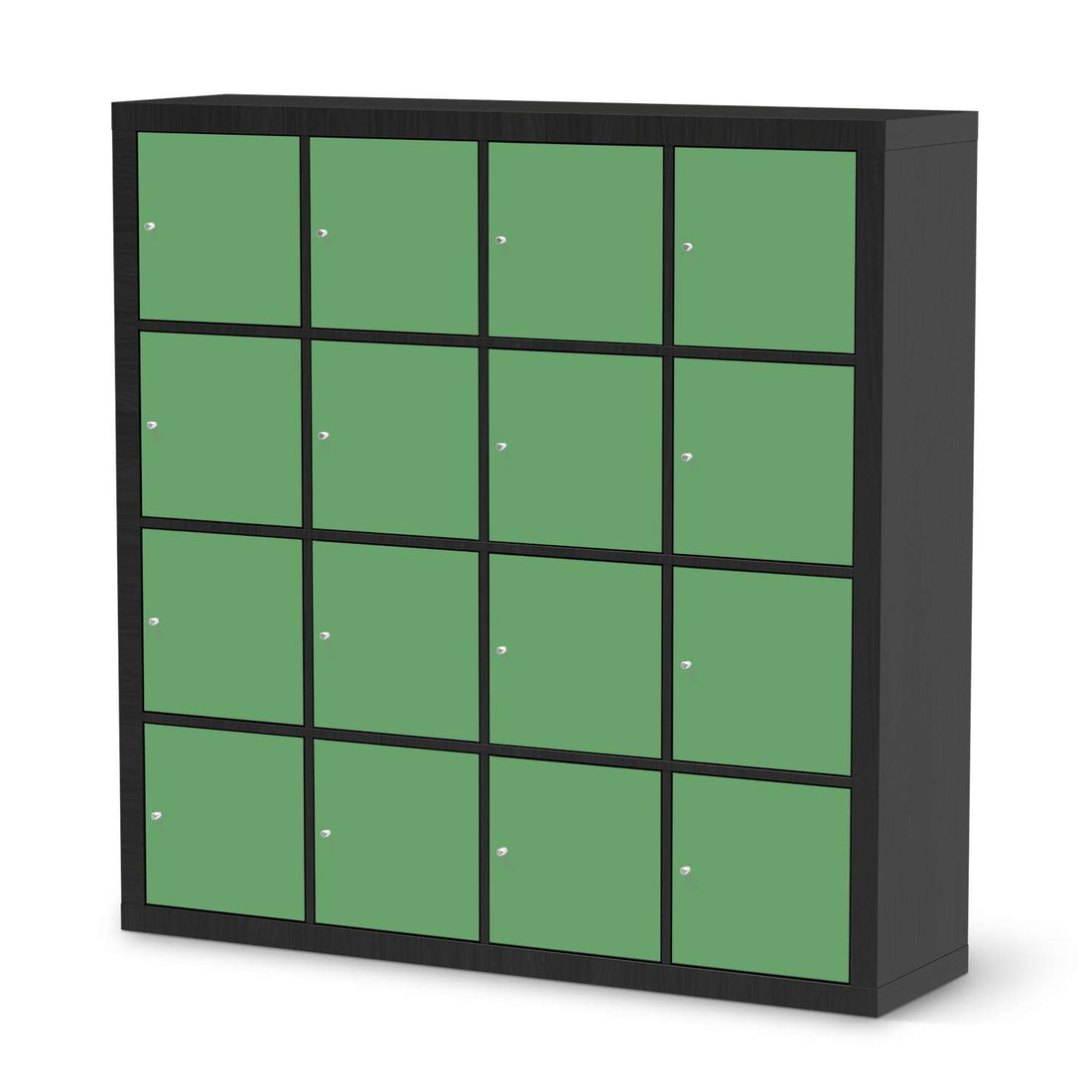 Selbstklebende Folie Grün Light - IKEA Expedit Regal 16 Türen - schwarz