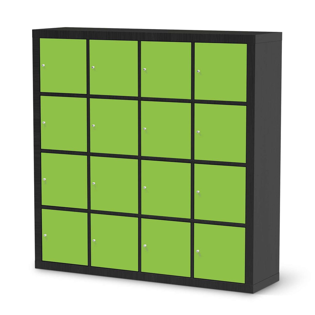 Selbstklebende Folie Hellgrün Dark - IKEA Expedit Regal 16 Türen - schwarz