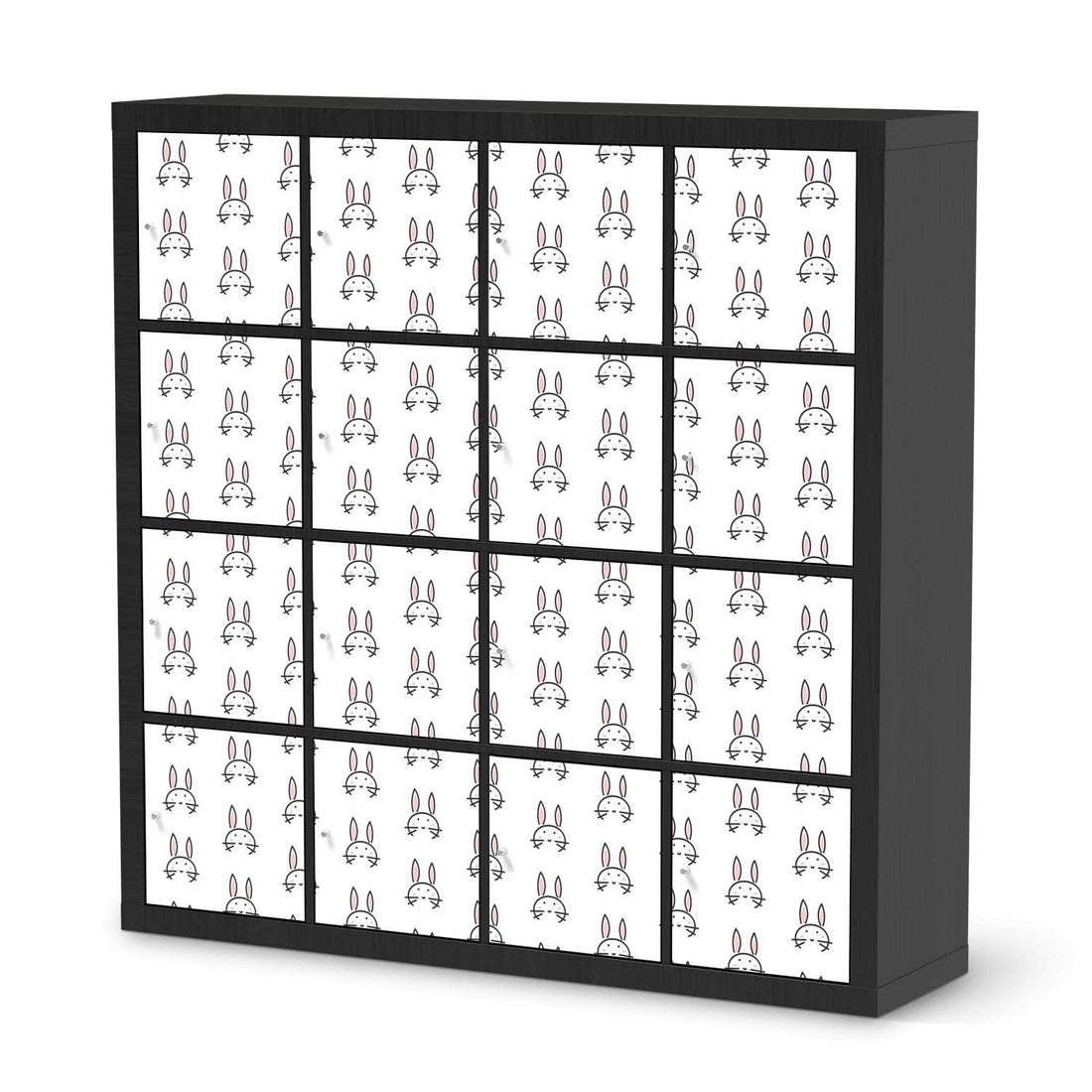 Selbstklebende Folie Hoppel - IKEA Expedit Regal 16 Türen - schwarz