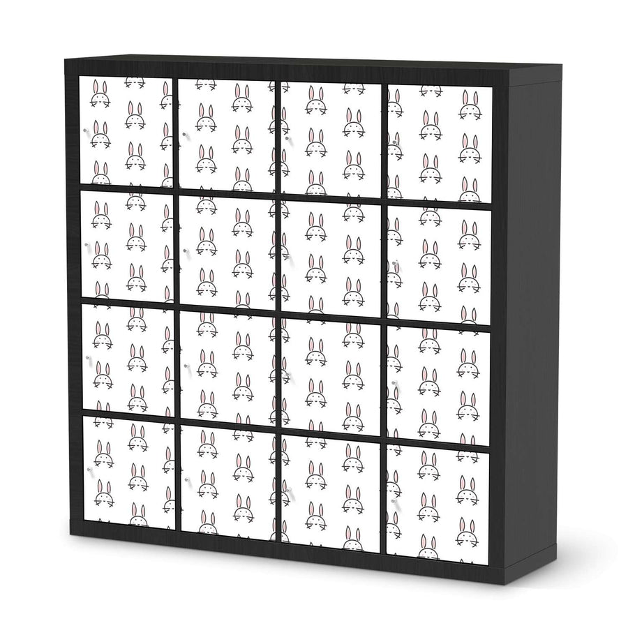 Selbstklebende Folie Hoppel - IKEA Expedit Regal 16 Türen - schwarz