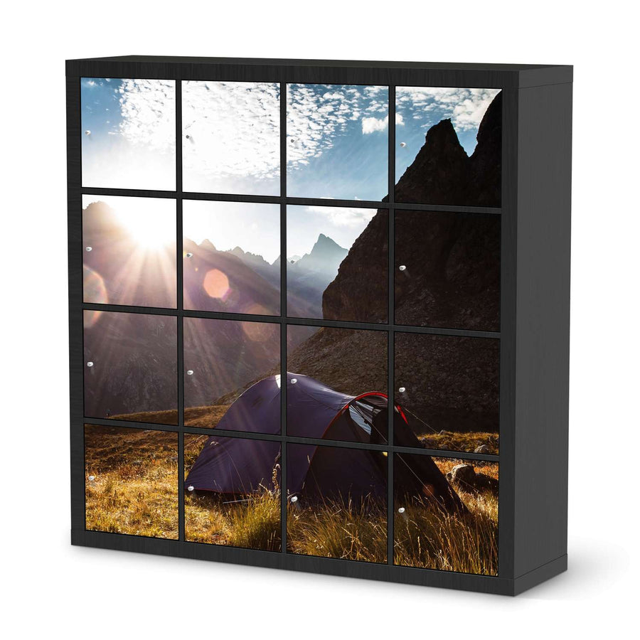 Selbstklebende Folie Into the Wild - IKEA Expedit Regal 16 Türen - schwarz