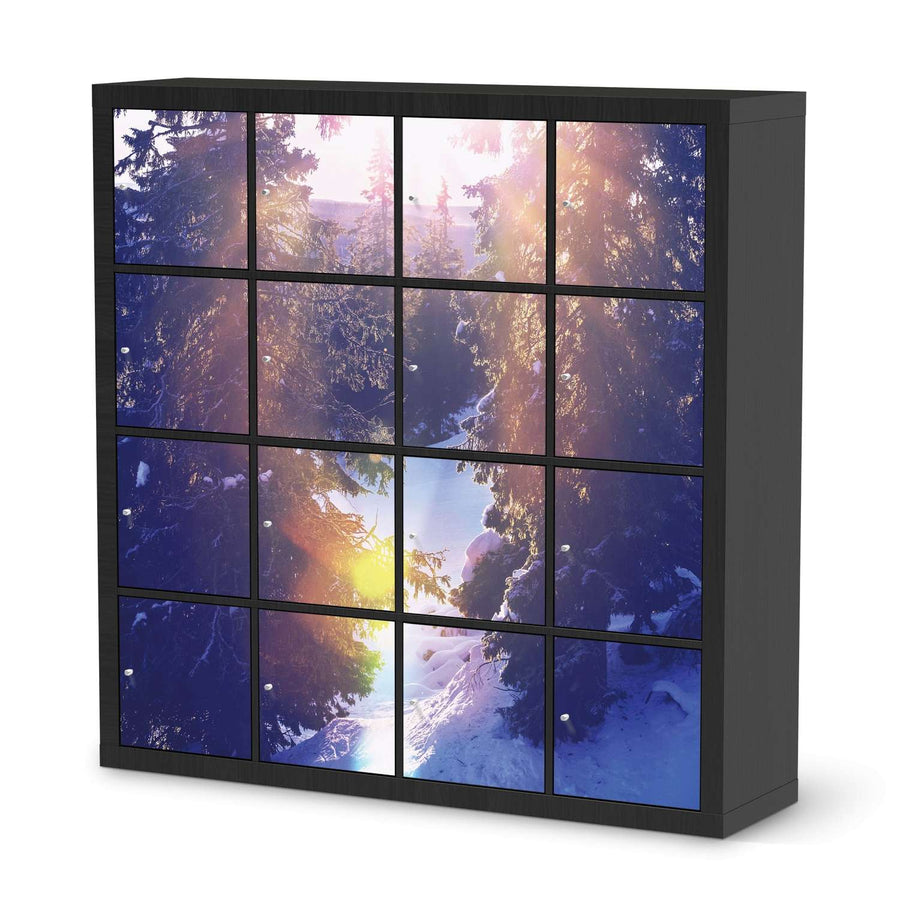 Selbstklebende Folie Lichtflut - IKEA Expedit Regal 16 Türen - schwarz