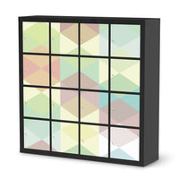 Selbstklebende Folie Melitta Pastell Geometrie - IKEA Expedit Regal 16 Türen - schwarz