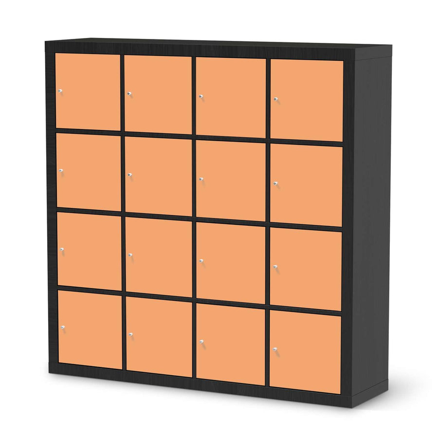 Selbstklebende Folie Orange Light - IKEA Expedit Regal 16 Türen - schwarz