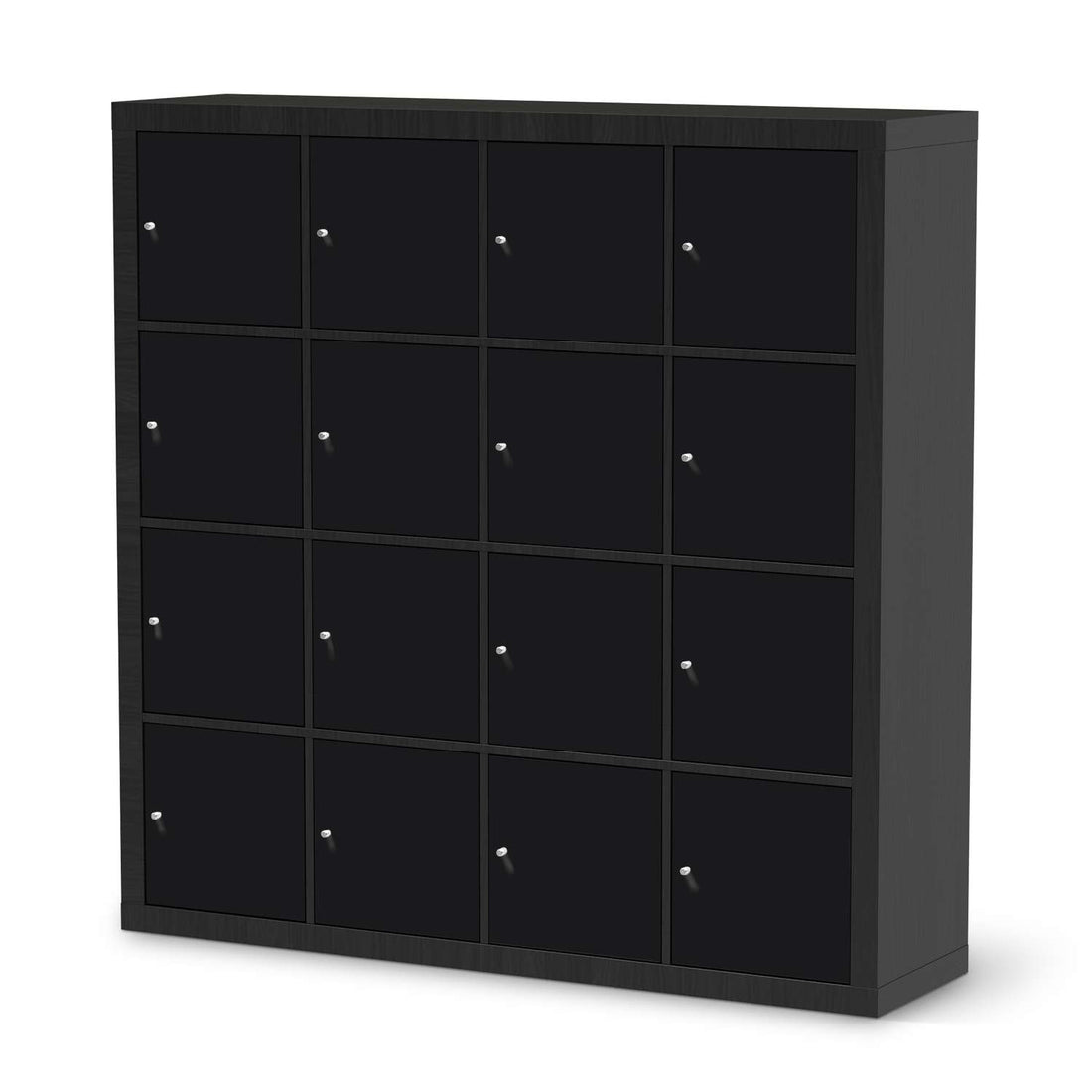 Selbstklebende Folie Schwarz - IKEA Expedit Regal 16 Türen - schwarz