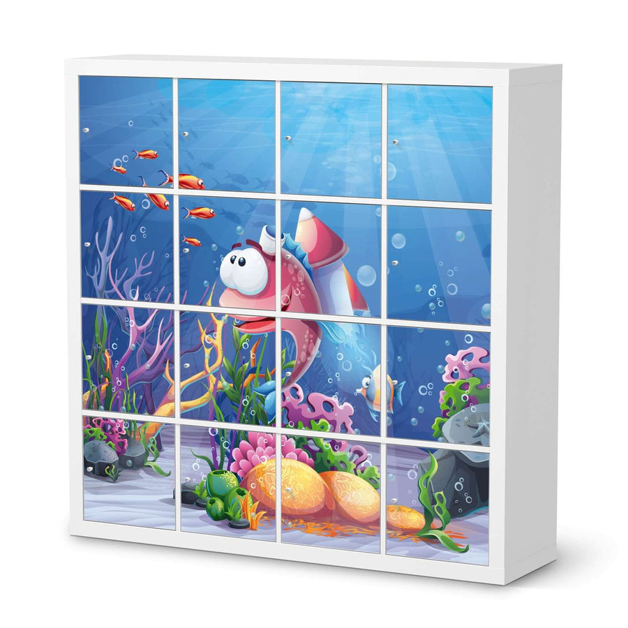 Selbstklebende Folie Bubbles - IKEA Expedit Regal 16 Türen  - weiss