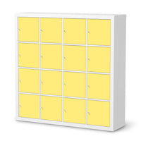 Selbstklebende Folie Gelb Light - IKEA Expedit Regal 16 Türen  - weiss