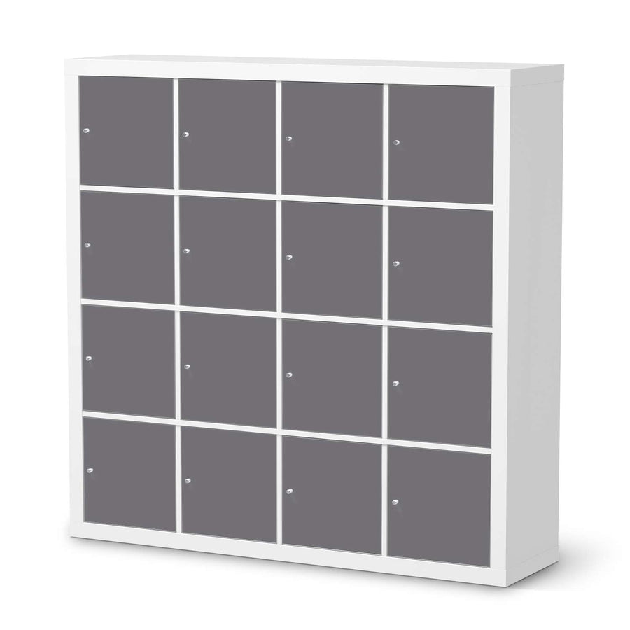 Selbstklebende Folie Grau Light - IKEA Expedit Regal 16 Türen  - weiss
