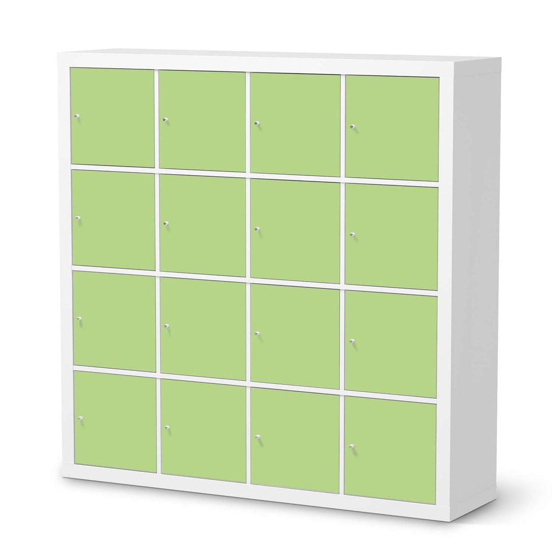 Selbstklebende Folie Hellgrün Light - IKEA Expedit Regal 16 Türen  - weiss