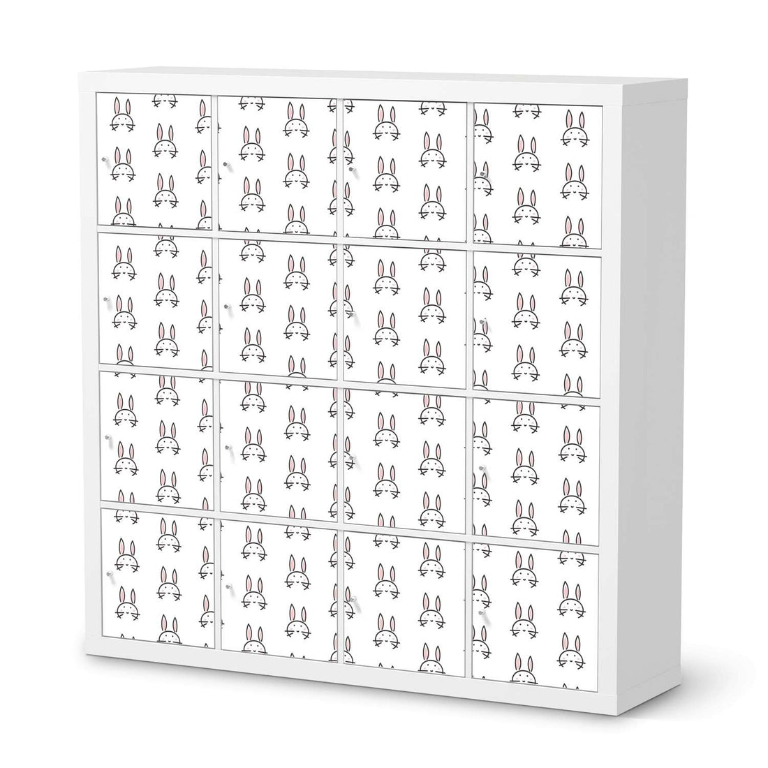 Selbstklebende Folie Hoppel - IKEA Expedit Regal 16 Türen  - weiss