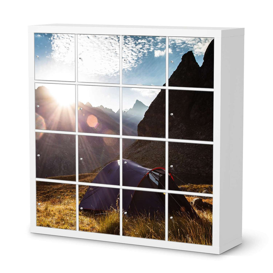 Selbstklebende Folie Into the Wild - IKEA Expedit Regal 16 Türen  - weiss