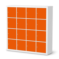 Selbstklebende Folie Orange Dark - IKEA Expedit Regal 16 Türen  - weiss