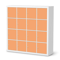 Selbstklebende Folie Orange Light - IKEA Expedit Regal 16 Türen  - weiss