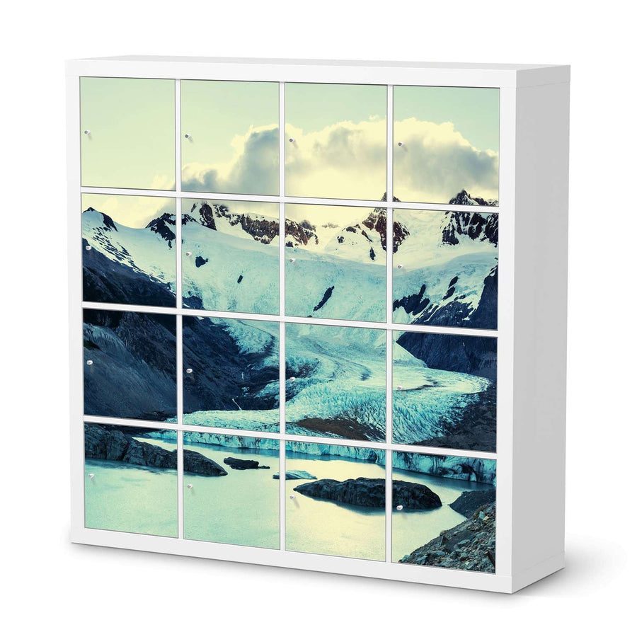 Selbstklebende Folie Patagonia - IKEA Expedit Regal 16 Türen  - weiss