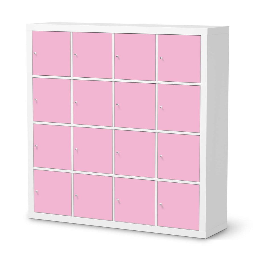 Selbstklebende Folie Pink Light - IKEA Expedit Regal 16 Türen  - weiss