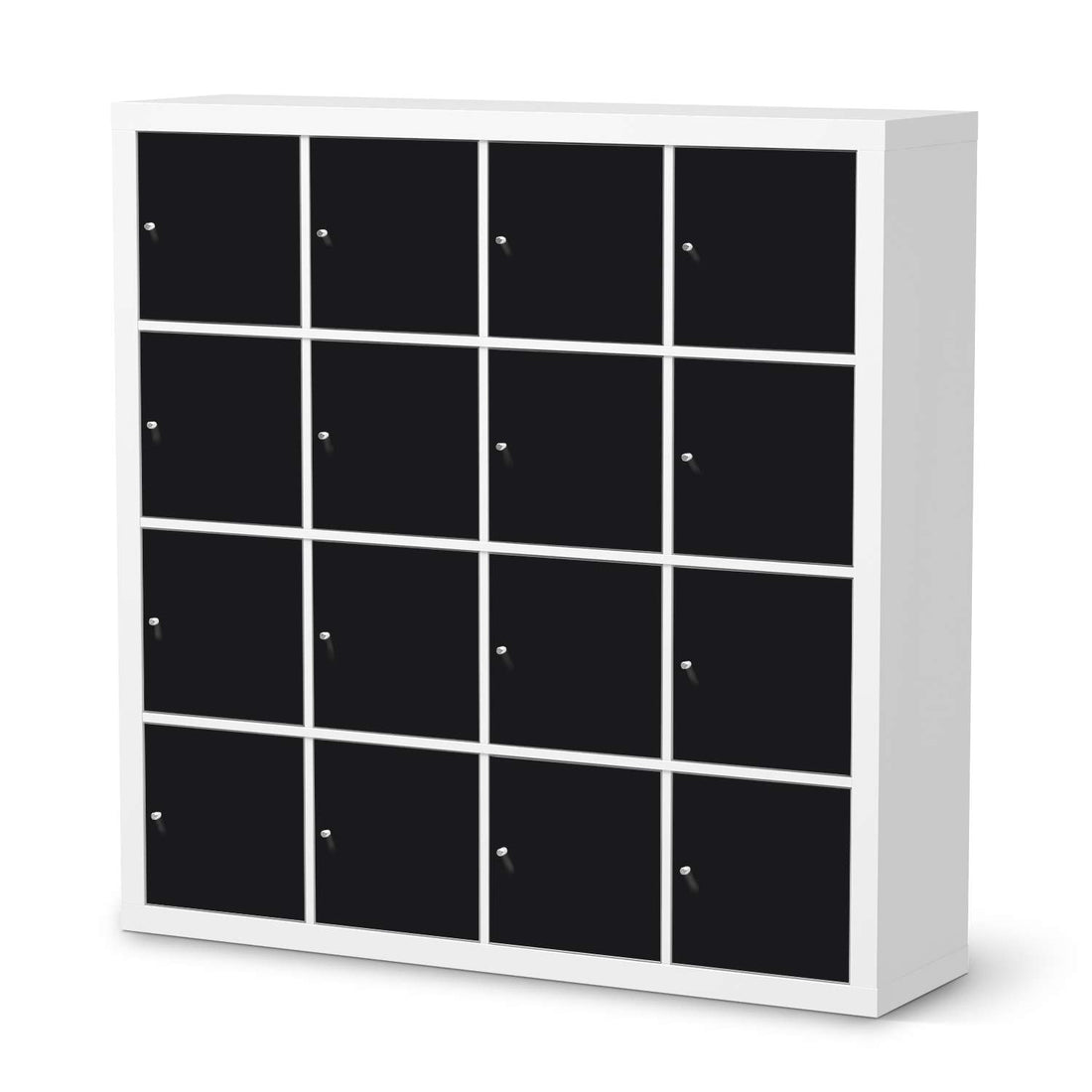 Selbstklebende Folie Schwarz - IKEA Expedit Regal 16 Türen  - weiss