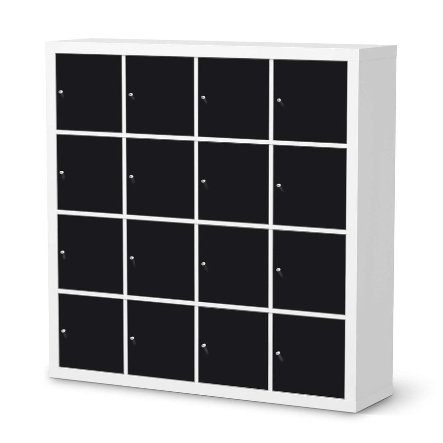 Selbstklebende Folie Schwarz - IKEA Expedit Regal 16 Türen  - weiss