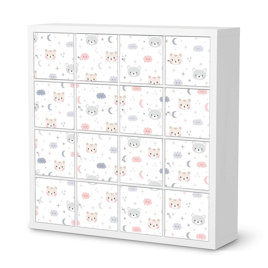 Selbstklebende Folie Sweet Dreams - IKEA Expedit Regal 16 Türen  - weiss