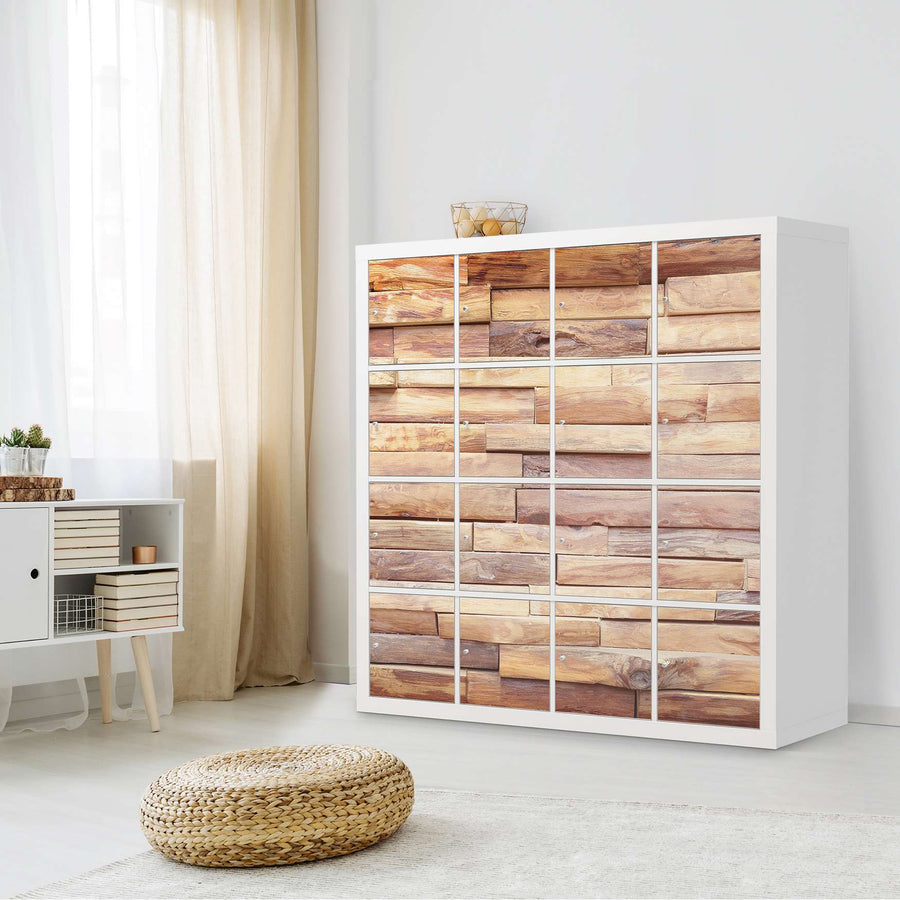 Selbstklebende Folie Artwood - IKEA Expedit Regal 16 Türen - Wohnzimmer