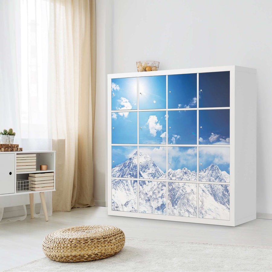 Selbstklebende Folie Everest - IKEA Expedit Regal 16 Türen - Wohnzimmer