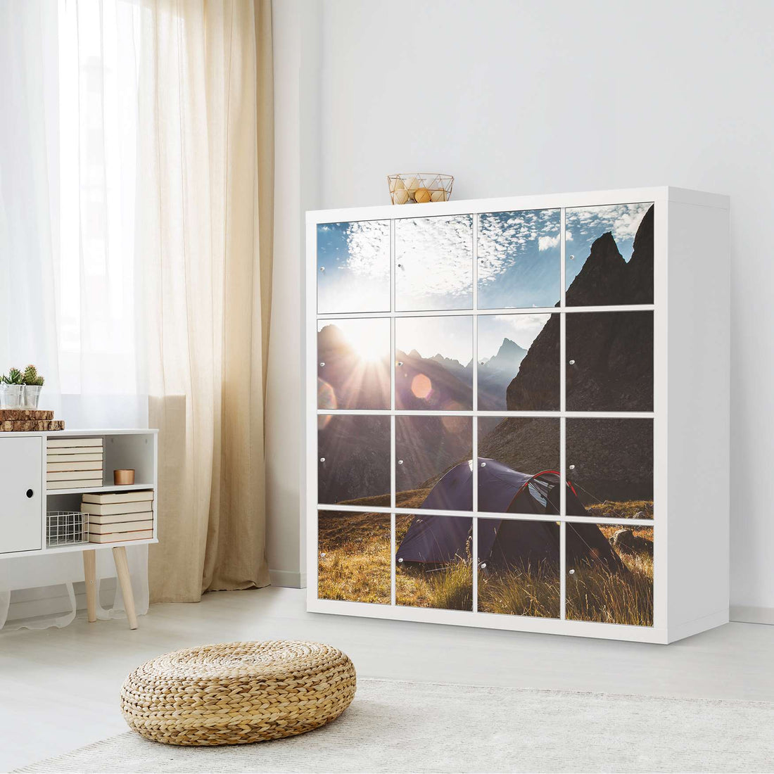 Selbstklebende Folie Into the Wild - IKEA Expedit Regal 16 Türen - Wohnzimmer