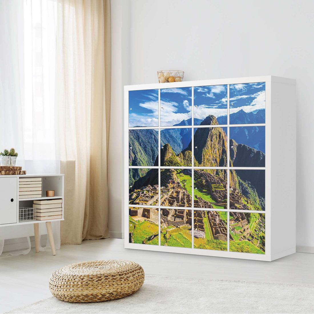 Selbstklebende Folie Machu Picchu - IKEA Expedit Regal 16 Türen - Wohnzimmer