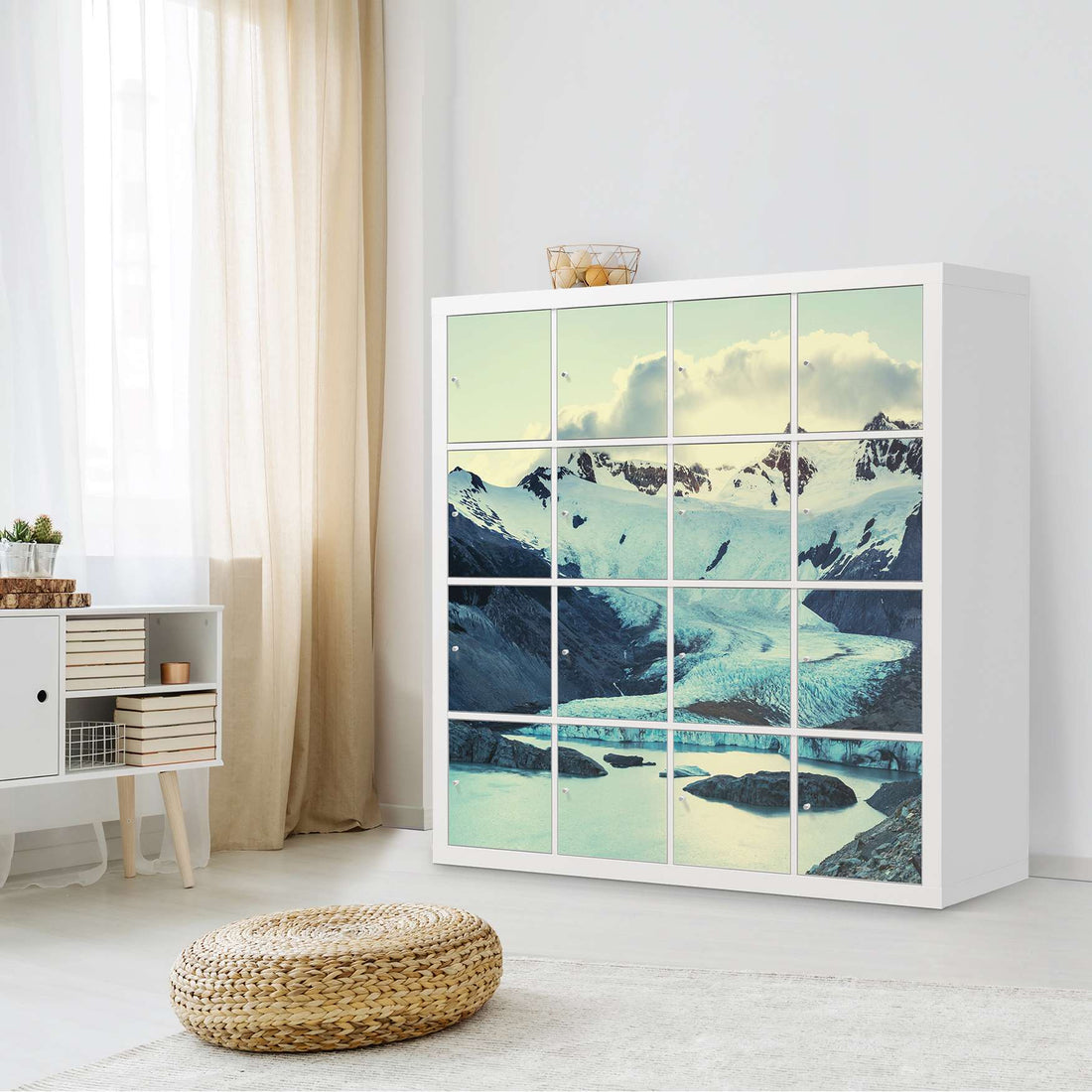 Selbstklebende Folie Patagonia - IKEA Expedit Regal 16 Türen - Wohnzimmer