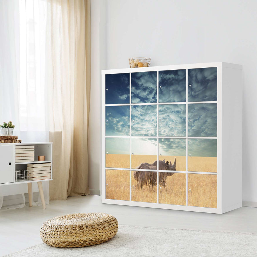 Selbstklebende Folie Rhino - IKEA Expedit Regal 16 Türen - Wohnzimmer
