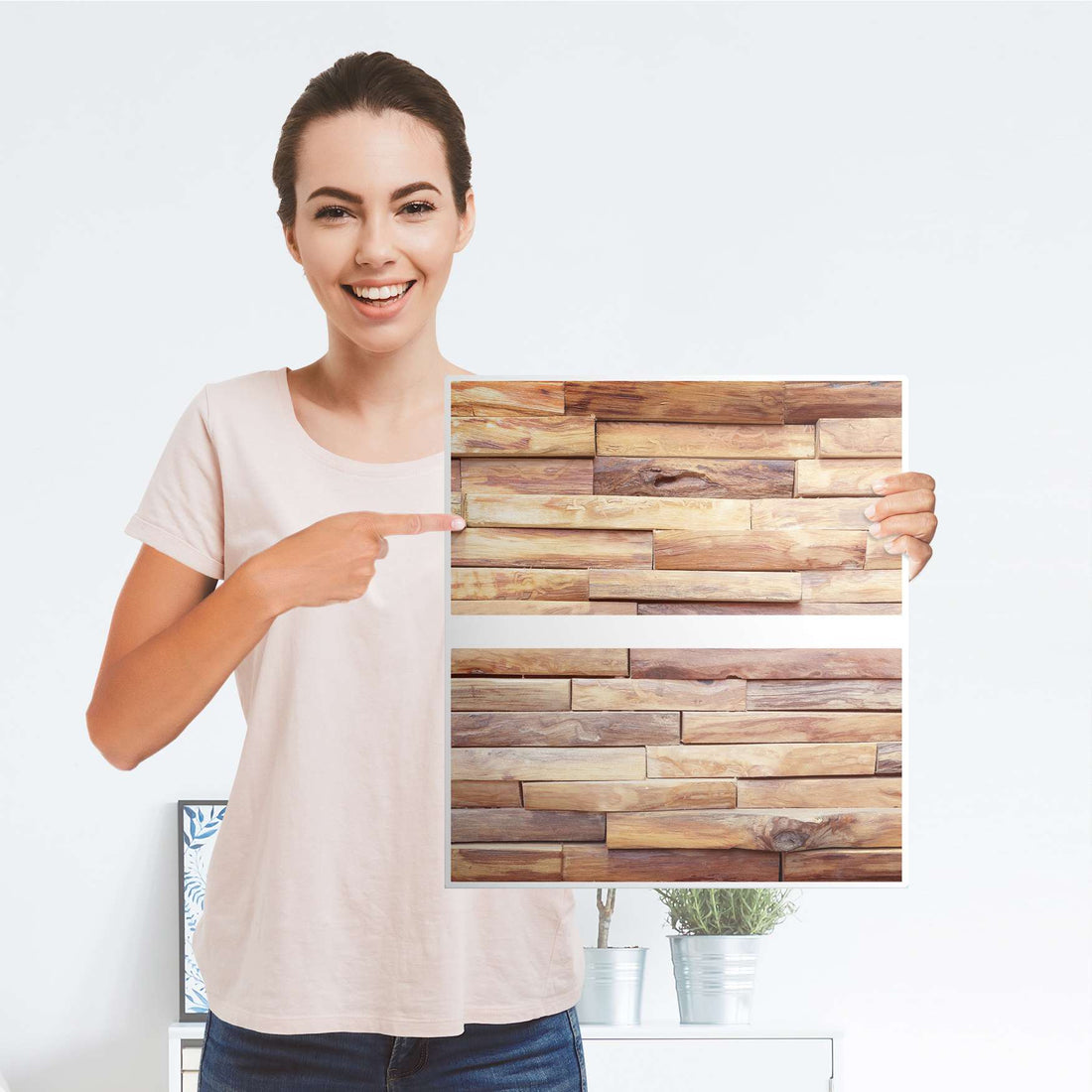 Selbstklebende Folie Artwood - IKEA Hemnes Kommode 2 Schubladen - Folie