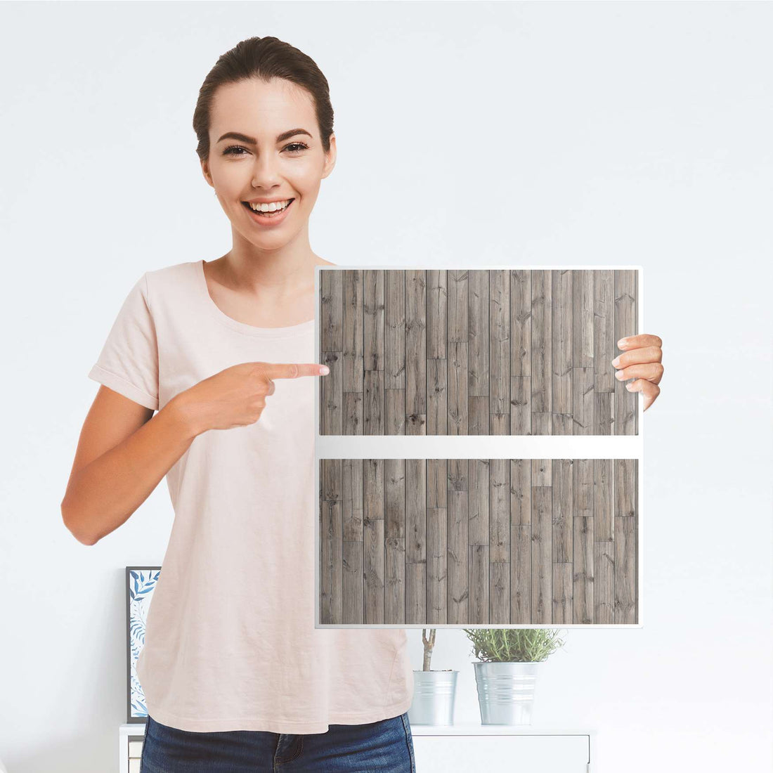 Selbstklebende Folie Dark washed - IKEA Hemnes Kommode 2 Schubladen - Folie
