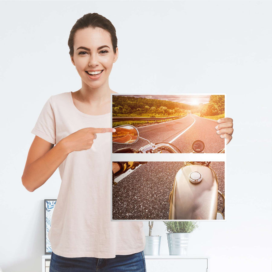 Selbstklebende Folie Easy Rider - IKEA Hemnes Kommode 2 Schubladen - Folie