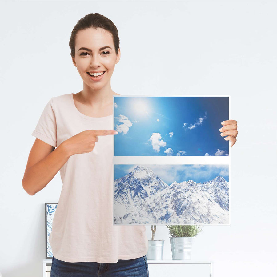 Selbstklebende Folie Everest - IKEA Hemnes Kommode 2 Schubladen - Folie