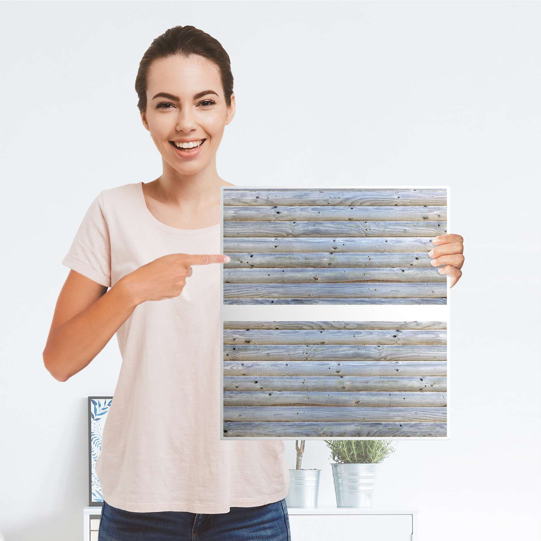 Selbstklebende Folie Greyhound - IKEA Hemnes Kommode 2 Schubladen - Folie