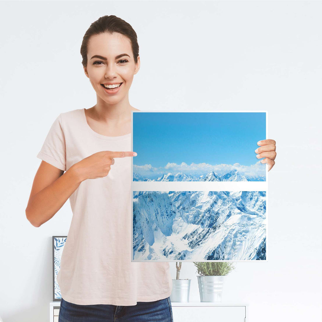 Selbstklebende Folie Himalaya - IKEA Hemnes Kommode 2 Schubladen - Folie