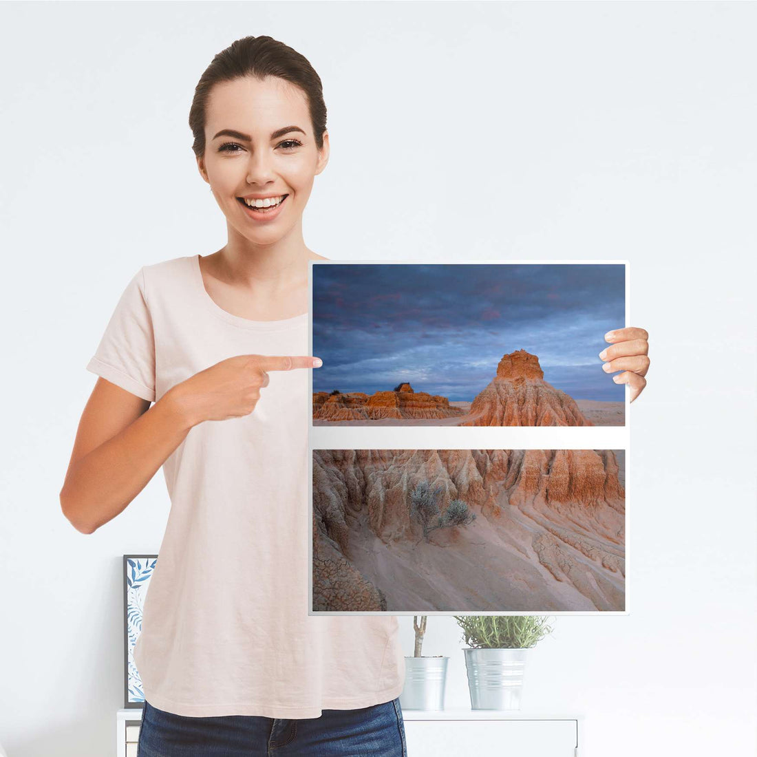 Selbstklebende Folie Outback Australia - IKEA Hemnes Kommode 2 Schubladen - Folie