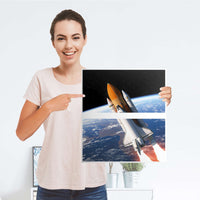 Selbstklebende Folie Space Traveller - IKEA Hemnes Kommode 2 Schubladen - Folie