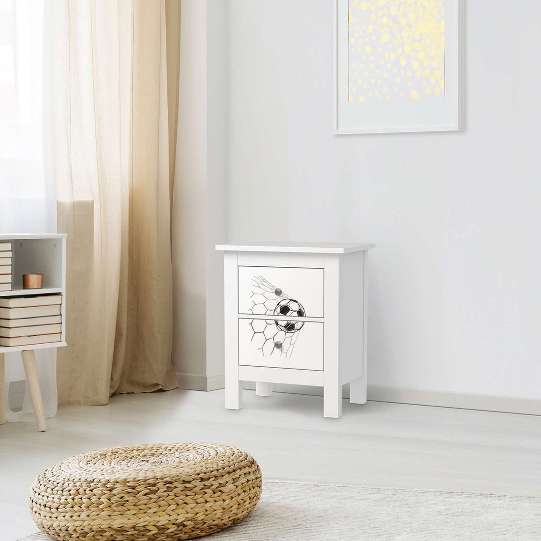 Selbstklebende Folie Eingenetzt - IKEA Hemnes Kommode 2 Schubladen - Kinderzimmer