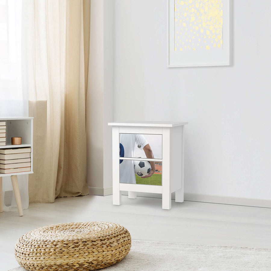 Selbstklebende Folie Footballmania - IKEA Hemnes Kommode 2 Schubladen - Kinderzimmer