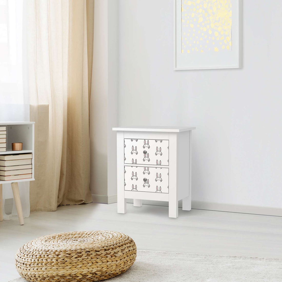 Selbstklebende Folie Hoppel - IKEA Hemnes Kommode 2 Schubladen - Kinderzimmer