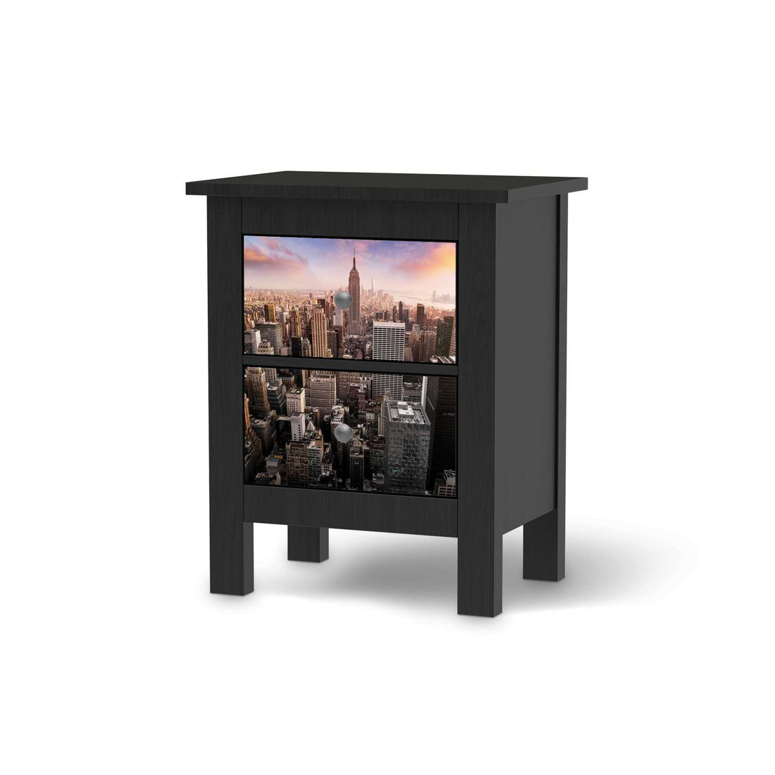 Selbstklebende Folie Big Apple - IKEA Hemnes Kommode 2 Schubladen - schwarz