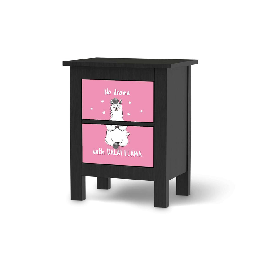 Selbstklebende Folie Dalai Llama - IKEA Hemnes Kommode 2 Schubladen - schwarz