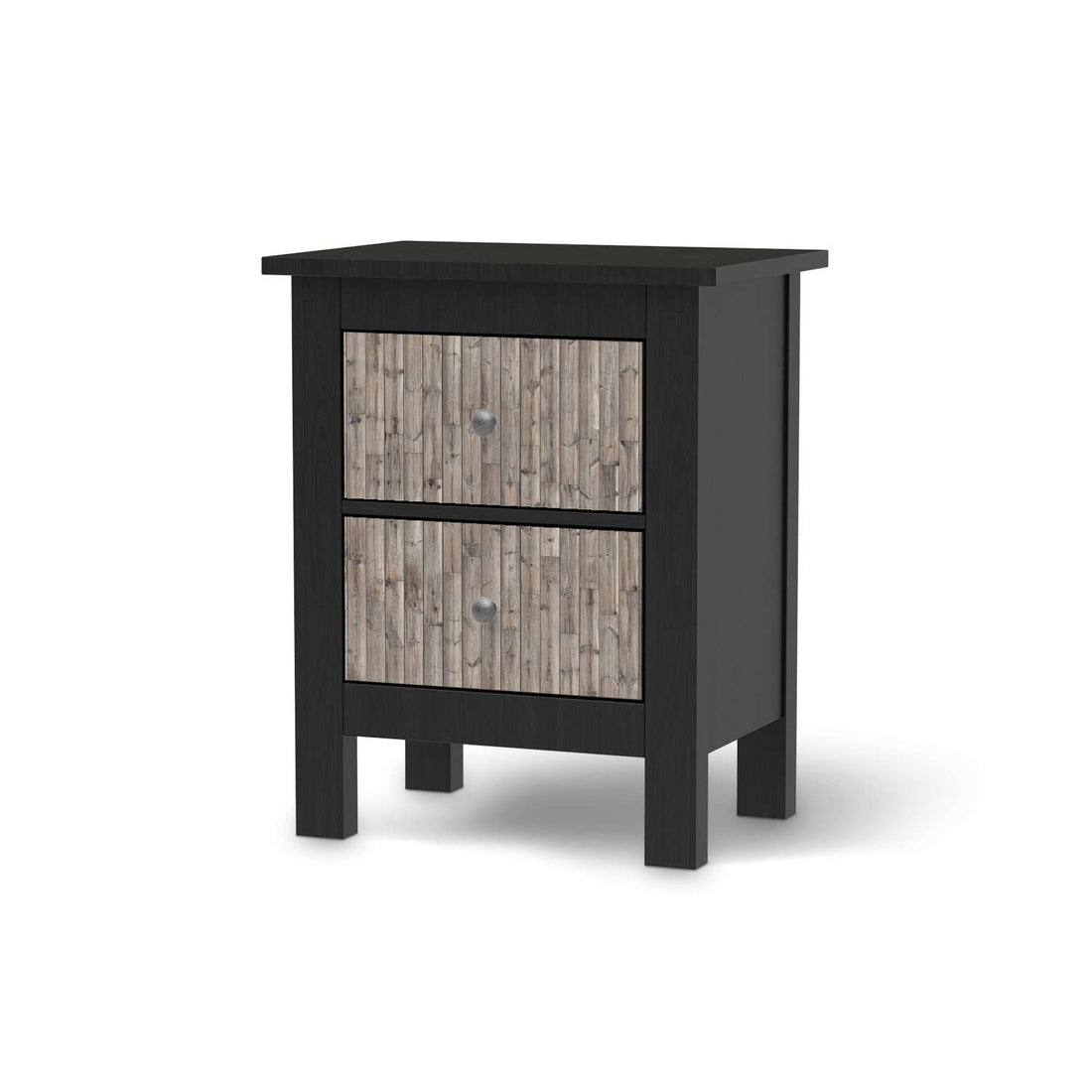 Selbstklebende Folie Dark washed - IKEA Hemnes Kommode 2 Schubladen - schwarz