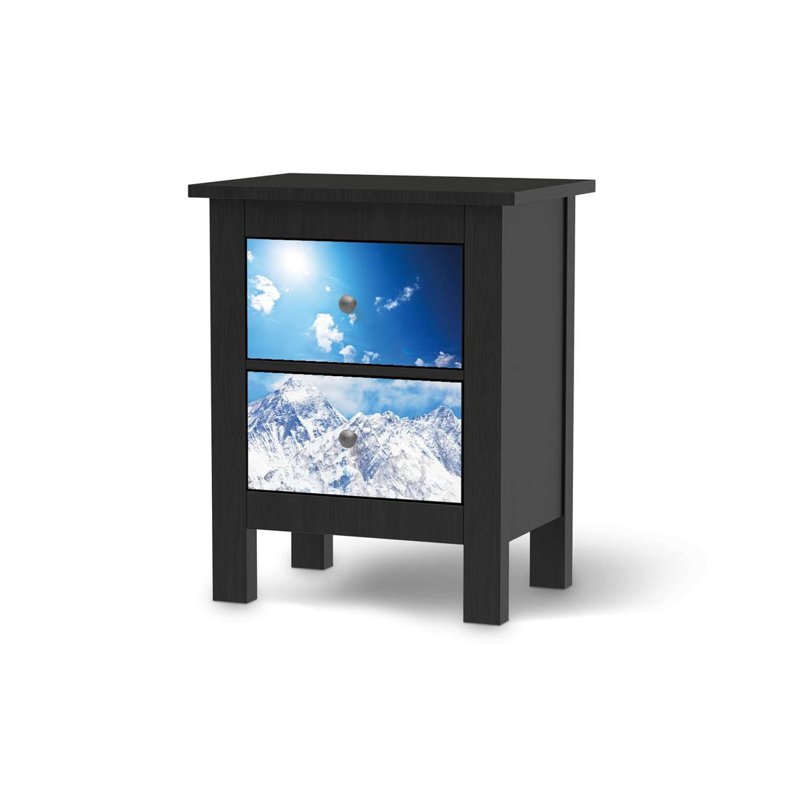 Selbstklebende Folie Everest - IKEA Hemnes Kommode 2 Schubladen - schwarz