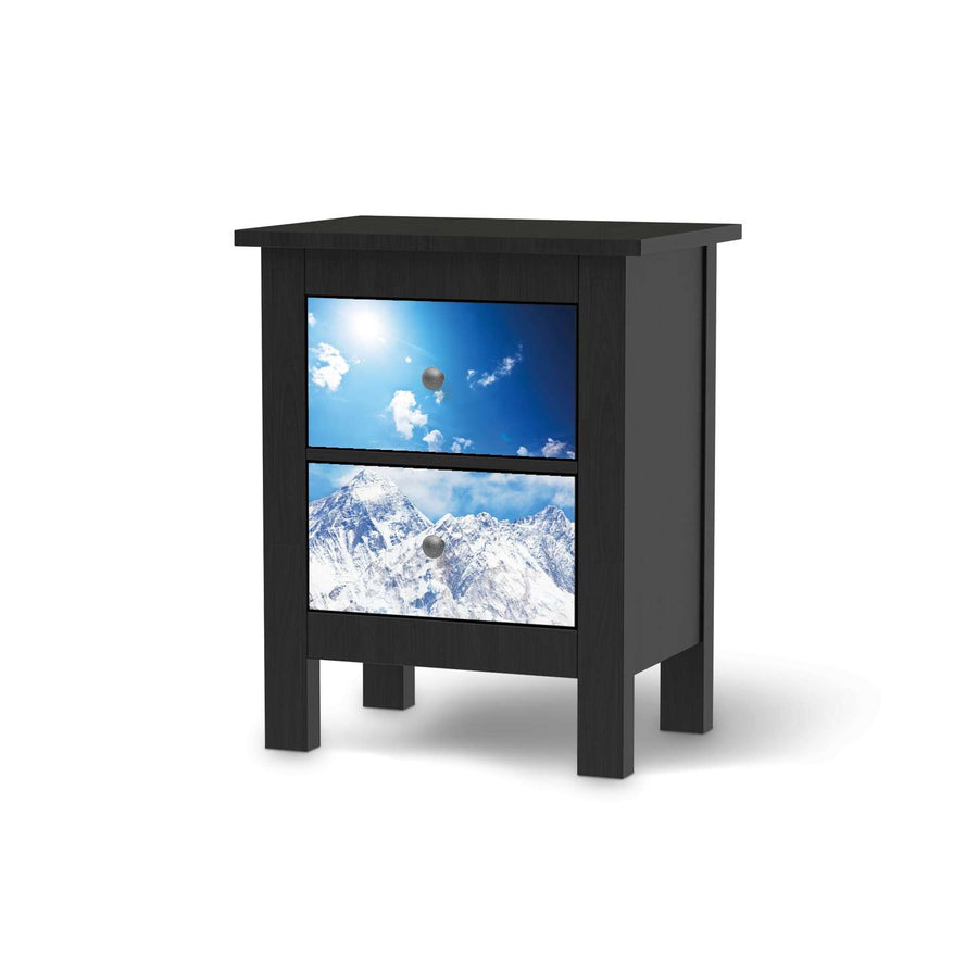 Selbstklebende Folie Everest - IKEA Hemnes Kommode 2 Schubladen - schwarz